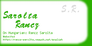 sarolta rancz business card
